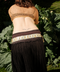 2000's dark brown silk midi skirt