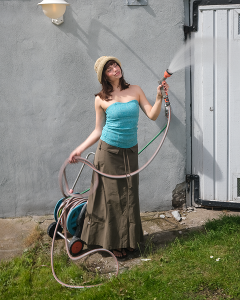 2000's foldover cargo maxi skirt
