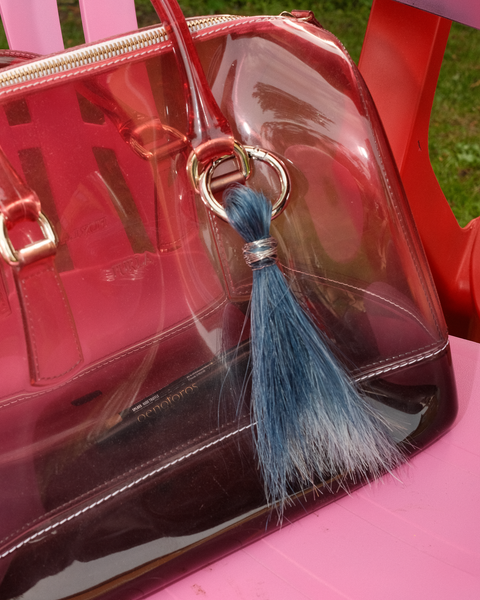 Upcycle horse bag charm