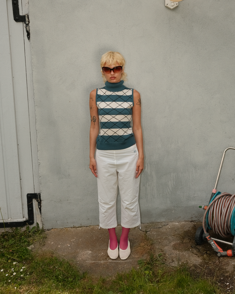 2000's Nike white cotton capri pants