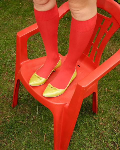2000’s lime green jelly kitten heels