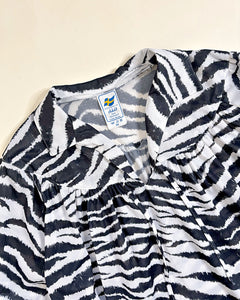 70’s zebra peasant top