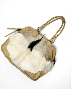 Springbok fur leather bag