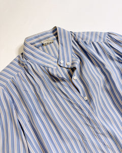 Silk peasant striped shirt