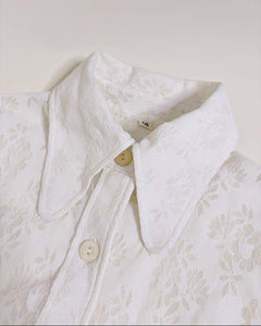 70’s beagle collar lace shirt