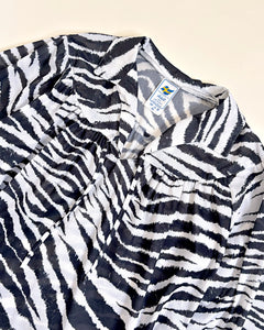 70’s zebra peasant top