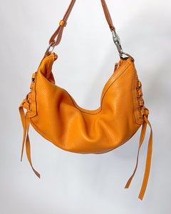 2000’s sporty croissant style bag with corset ties