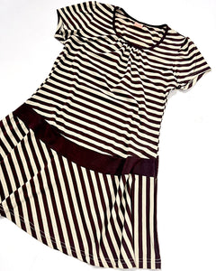 Stripe 2000’s dropped waist mini dress
