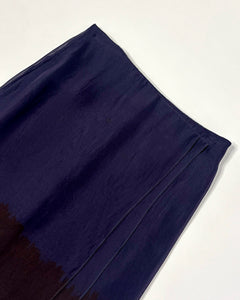 Giorgio Armani 90’s pure silk wrap layered midi skirt