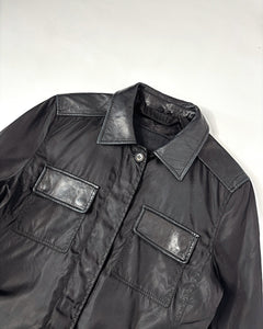 90’s Prada leather detailed nylon jacket