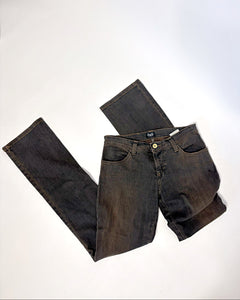 Dolce & Gabbana mud wash low rise bootcut jeans