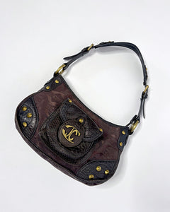 Roberto Cavalli studded monogram bag