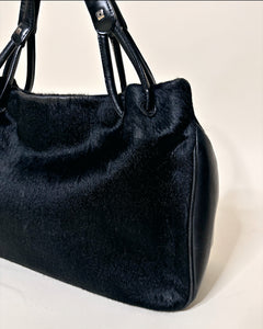 Pony hair leather bag