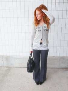 Cashmere sporty numbers cardi