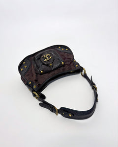 Roberto Cavalli studded monogram bag