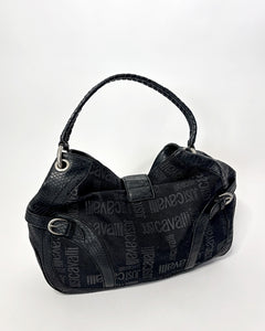 Roberto Cavalli black monogram bag