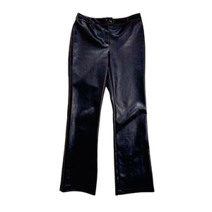 Worn leather look Italian pants