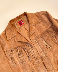 90’s classic style fringe suede jacket