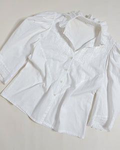 Parisian romantic white blouse