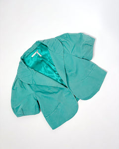 Turquoise bubble sleeve shift bolero