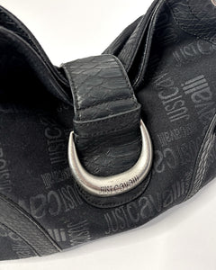 Roberto Cavalli black monogram bag