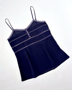 Eggplant babydoll cami top