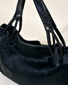 Pony hair leather bag