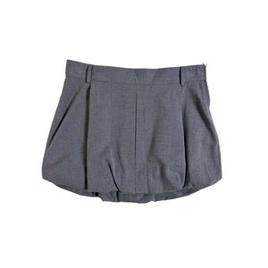 Suit grey mini bubble skirt