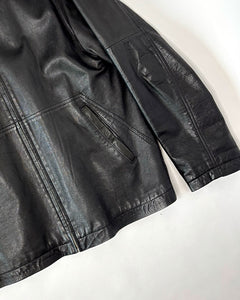 Oversized 90’s minimalist leather jacket