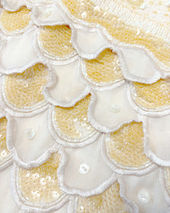 Beaded sequin silk slip dress