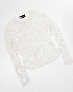 Beaded crochet 90’s long sleeve top