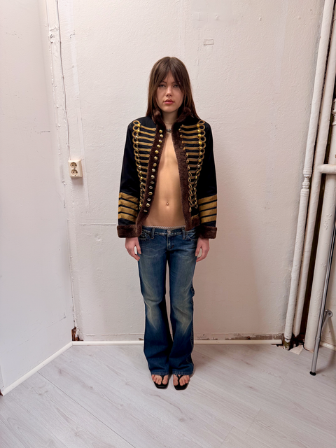 s0116 faux fur orchestra jacket