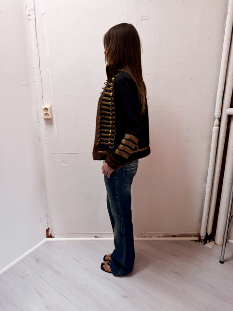 s0116 faux fur orchestra jacket