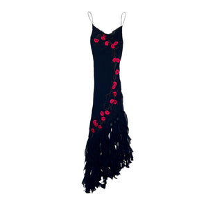 Iconic Y2K embroidered silk dress