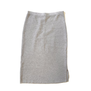 Rib knit wool skirt