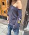 2000's slouchy knitted military shirt