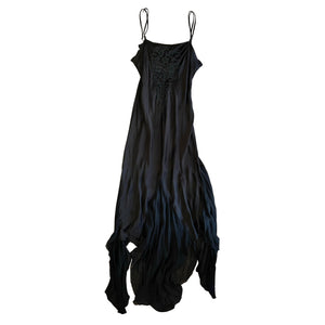 Black silky dress