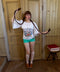 1960's cropped milkmaid blouse