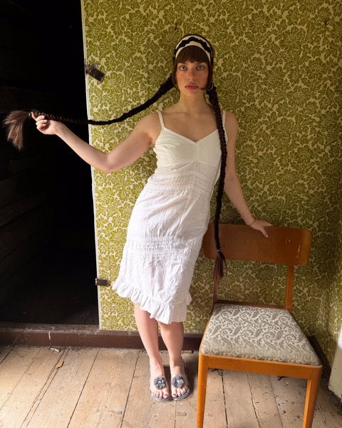 1990's white cotton sundress