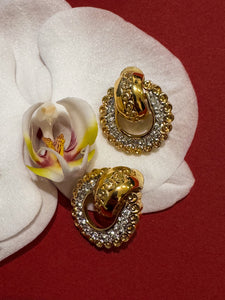 80's Nina Ricci chunky clip on earrings