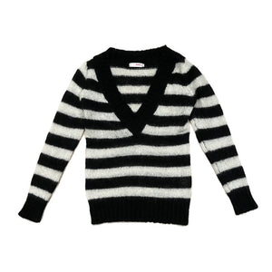 Striped v-neck jumper