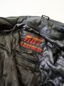 Black fitted 90's moto jacket