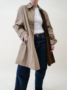 Cropped a-line trenchcoat