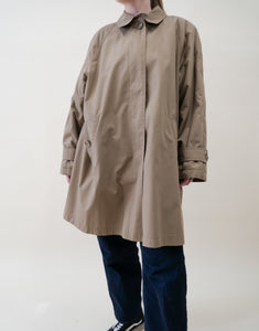 Cropped a-line trenchcoat