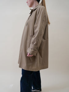 Cropped a-line trenchcoat