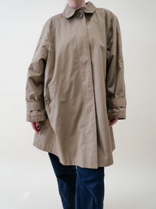 Cropped a-line trenchcoat