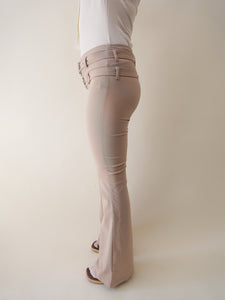 Double belted flare pants