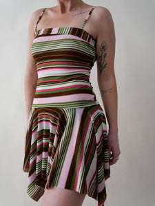 Asymmetrical viscose dress