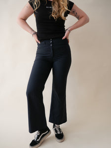 Pinstripe flare pants