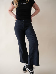 Pinstripe flare pants